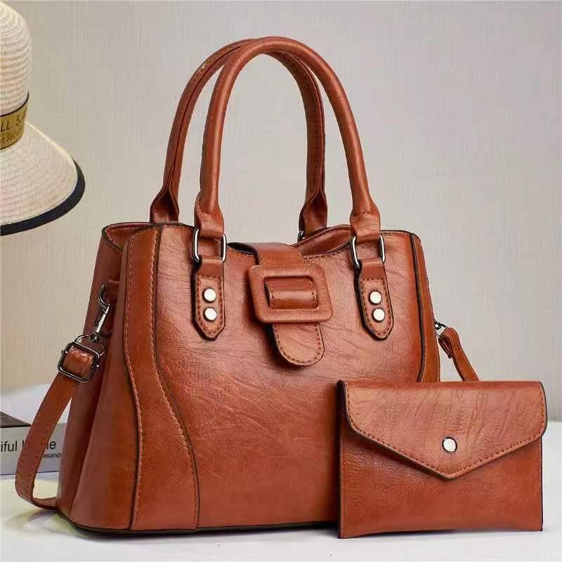 Stylish High-end Pu Leather Women's Handbag Versatile Casual Large Capacity Tote Bag