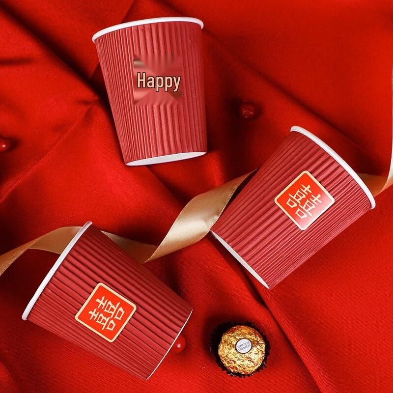 Thickened Red Disposable Paper Cups