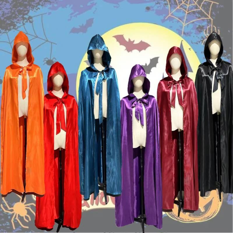 Halloween Hooded Cloak Robe Cape Party Vampire Cosplay Costume Clothing Perform