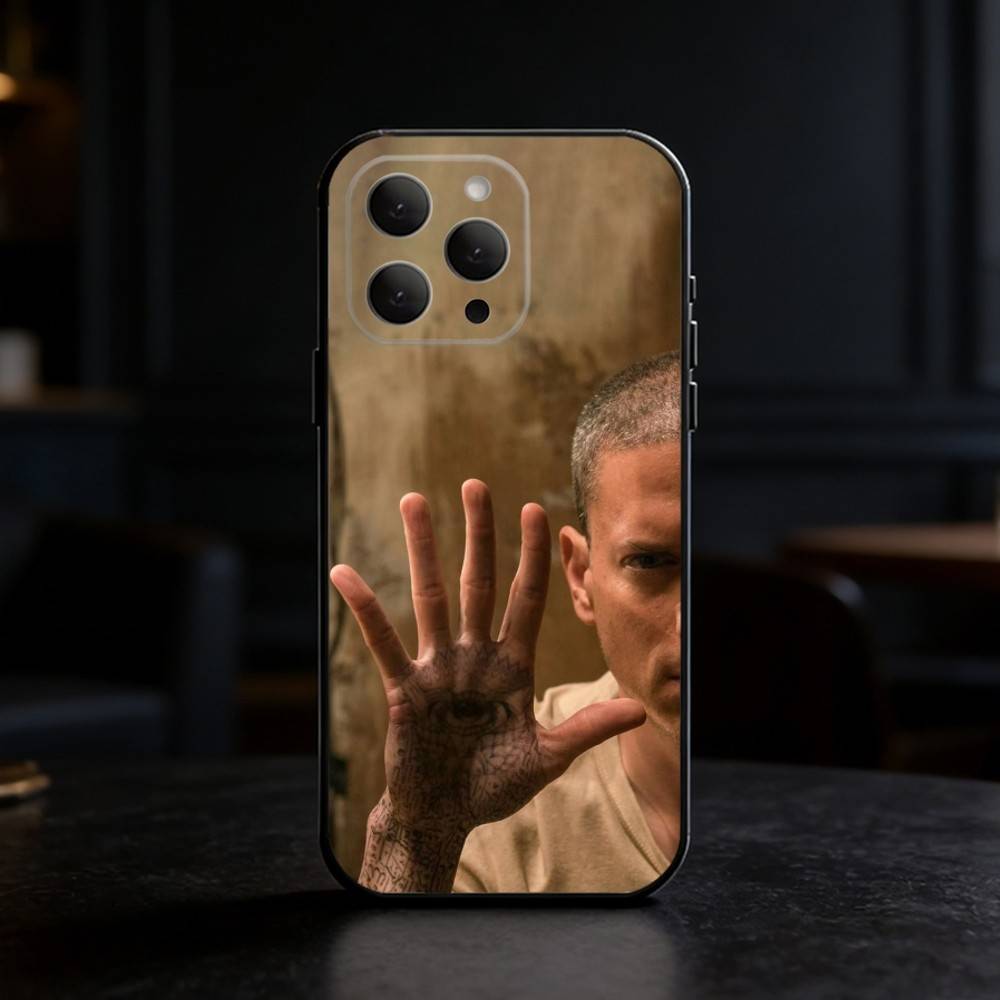 P-Prison Break Phone Case Silicone black Soft For IPhone 17,16,15,14,13,12,11,SE,Plus Pro Max