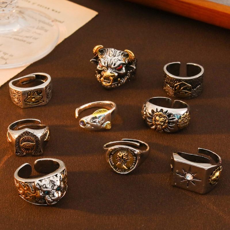 The Beast Head Demon Eye Ring Is A Two-colorPowerful and Funny Ring with An Adjustable Opening