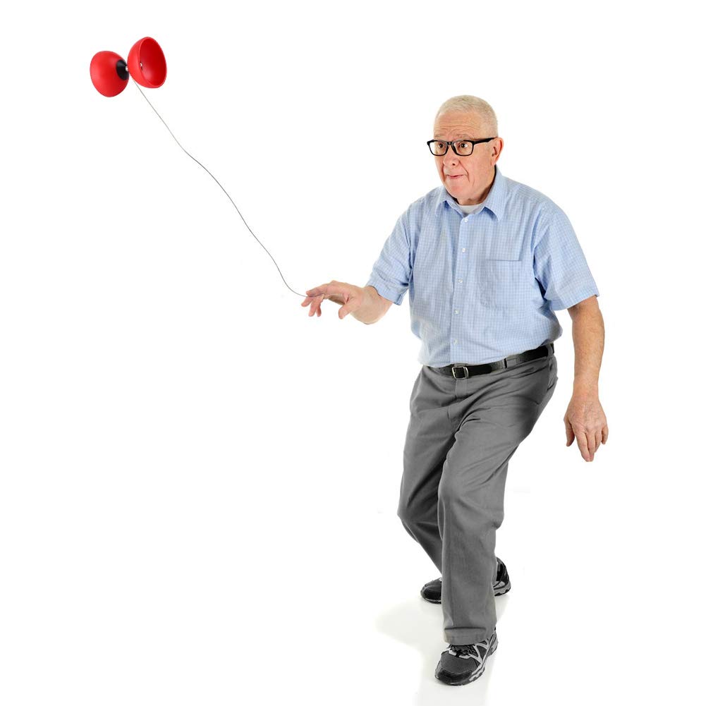 Chinese Yo-yo (Japanese Spinning Top), Made of Bamboo with a Stick, Beautiful, Easy To Spin, for Juggling, Street Performance, and Other Fun