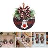 Handmade Wood Plaque Welcome Sign Stylish Indoor/Outdoor Wall Hanging for Halloween Enthusiasts Holiday Window display