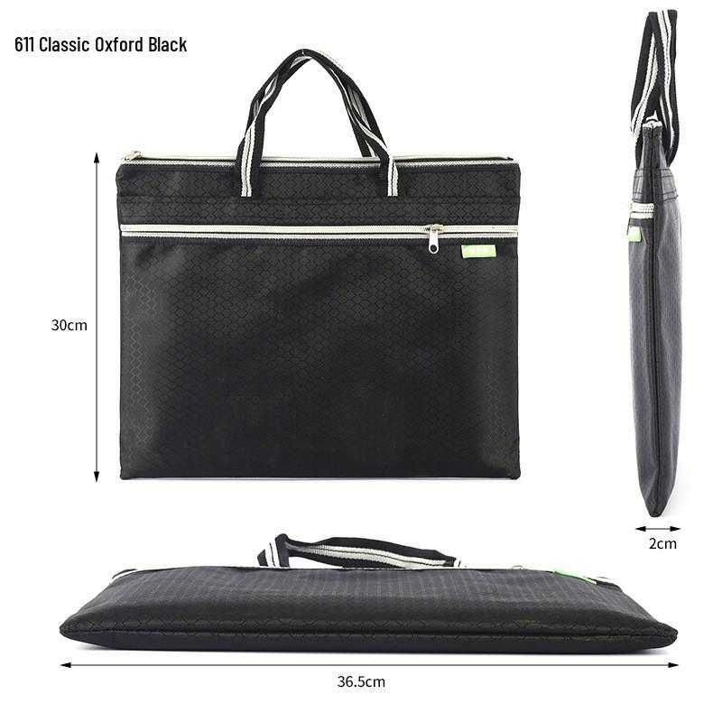 Herrars Stor Kapacitet Dubbellagers Vattentät Kontorsportfölj med Fack för Dator och Dokument