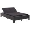 Day and Night - Day and Night Lounger for 2 People with Black Synthetic Rattan Cushion