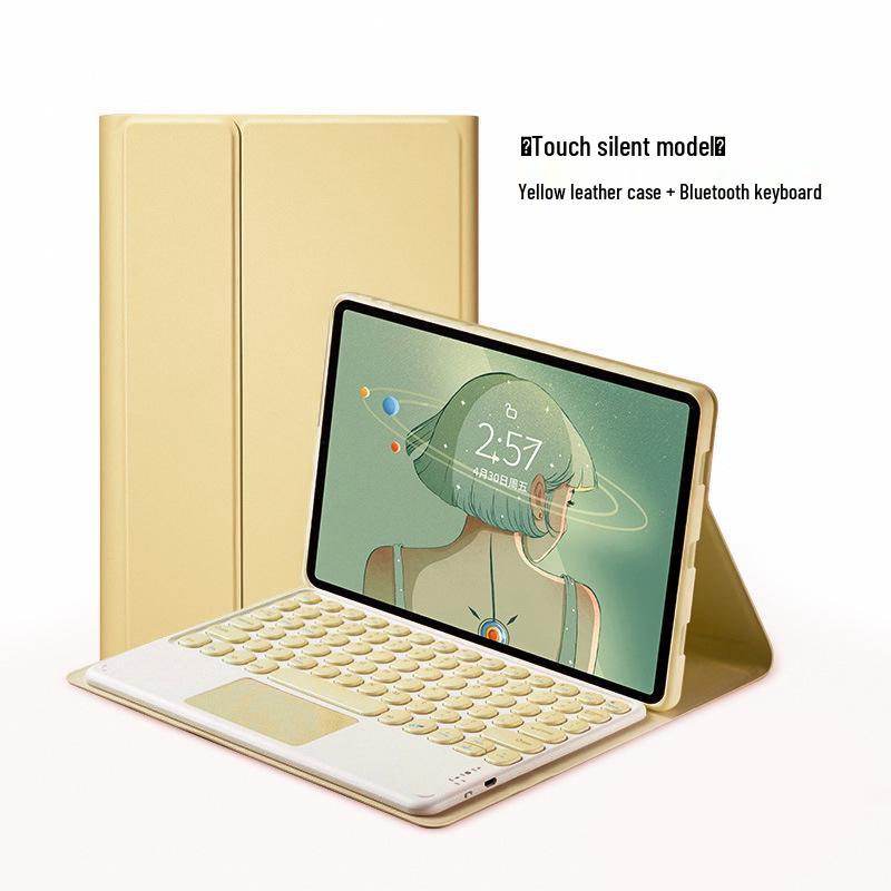 Xiaomi 7 Tablet-Hülle mit Tastatur: Magnetisches Leder, Stille Silikonhülle für Redmi 5/6 Pro