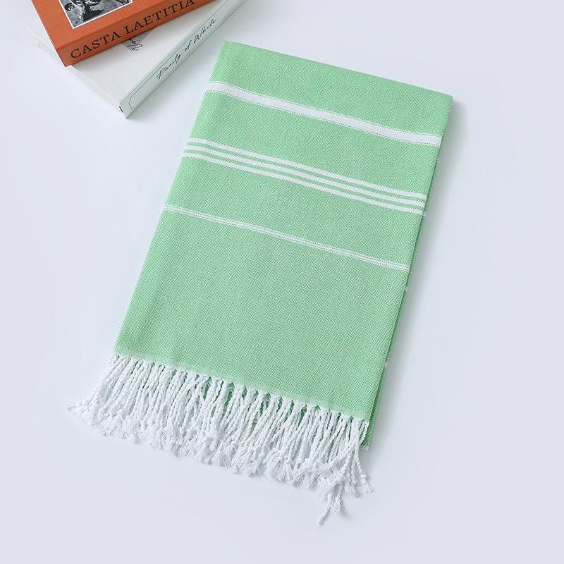 Turkish Striped Yarn-dyed Beach Towel with Tassels