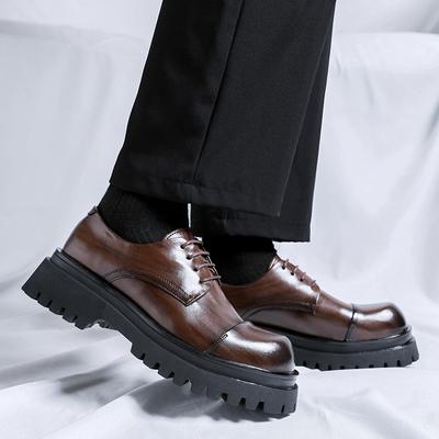 Men's Height Increasing Leather Shoes Fashionable and Casual New styleStylish Business Men Thick Soled High Quality Trendy Men