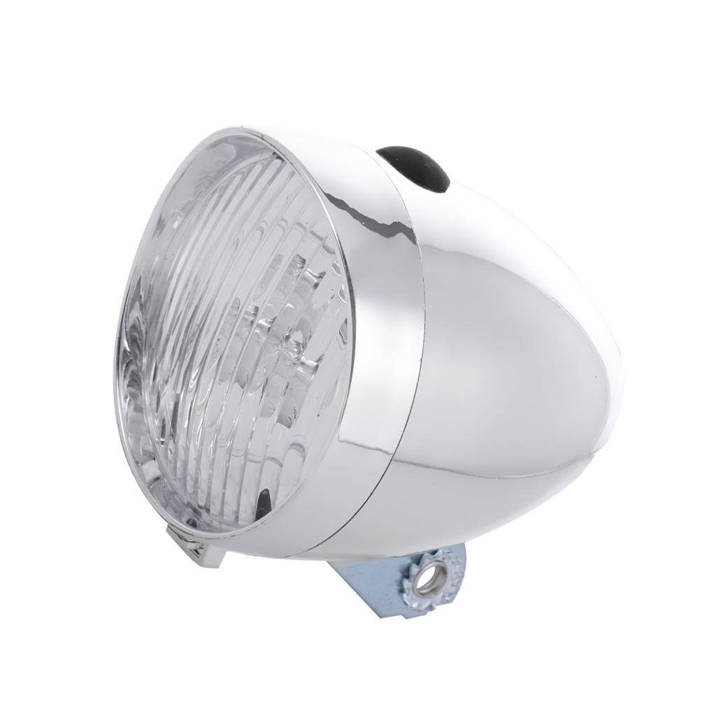Vintage Bike Headlight Retro 3 LED Front Bicycle Flashlight Classic Lamp for Urban Cycling Safety