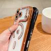 Película de Lente de Cristal Bling Para Magsafe Capa de Telefone Transparente para IPhone 17 16 15 11 12 13 14 Pro Max Plus 17Air 16e Capa Magnética
