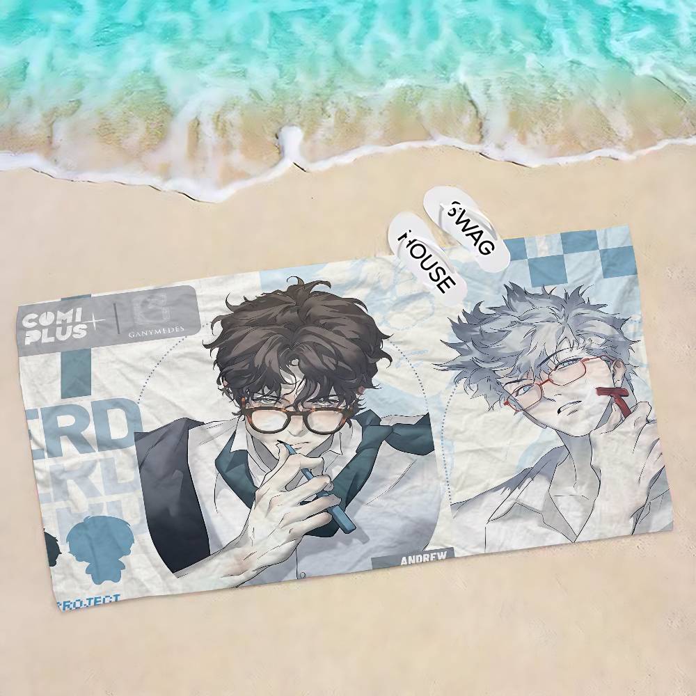Nerd Project bl Anime Bath Towel Microfiber Soft Water Absorbing Breathable For Girl Kids Decorative Cartoon Beach Towel