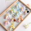 Flocking Wave Board Surfing Rabbit Keychain DIY Jewelry Flocking Doll Desktop Small Ornament