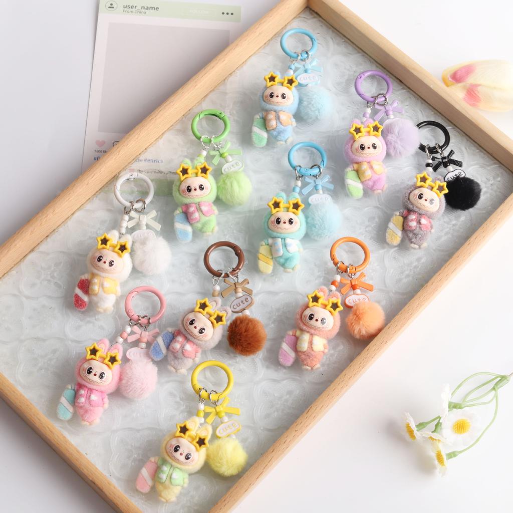 Breloc Iepure Surfing Placă Val Flocking Bijuterii DIY Păpușă Flocking Ornament Mic de Birou