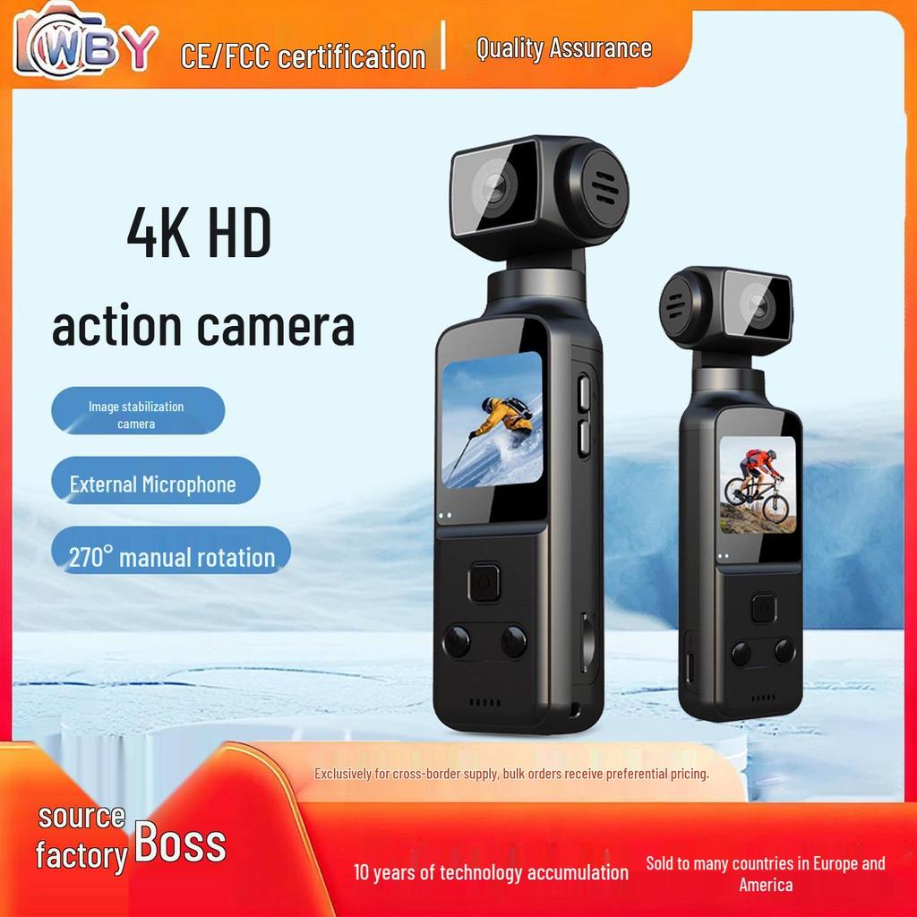 4K HD Sportkamera mit 270° drehbarem Handheld-Stabilisator