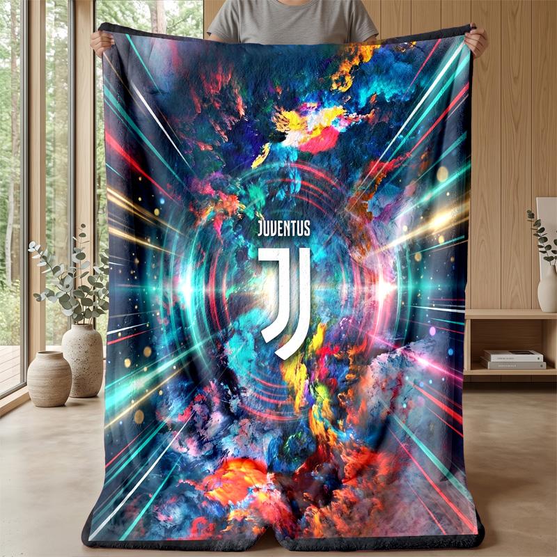 Juventus FC Theme blanket Soft Flannel Blanket Plush Throw Blanket Cozy Sofa Bed Blanket for Home Decor