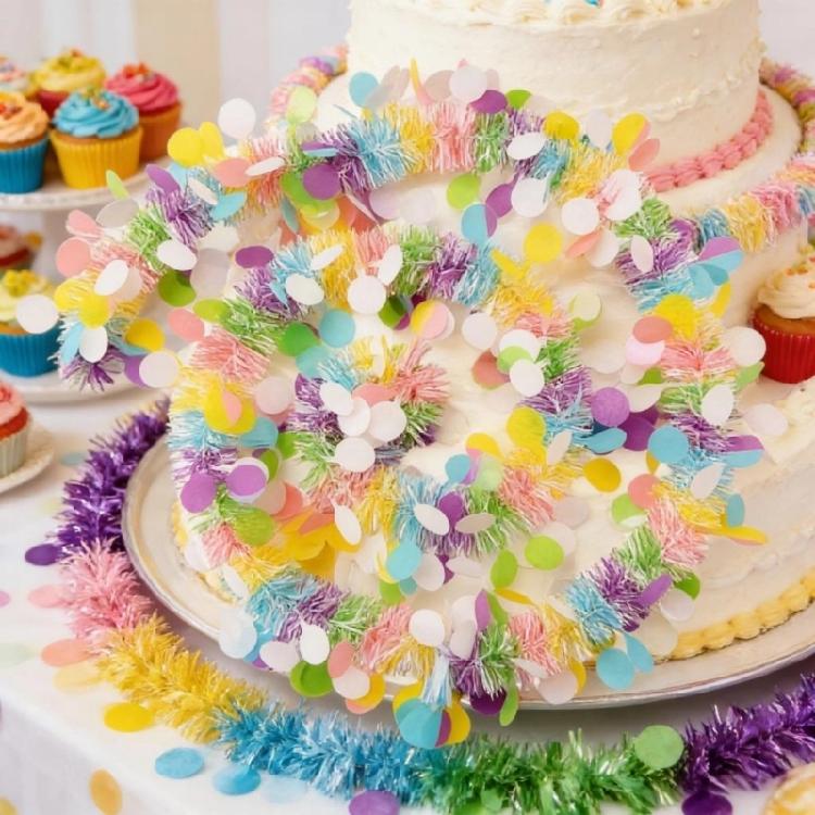 2M Long Plastic Birthday Streamers Recyclable Party Banners Party Accessories For Indoor Outdoors Party Decorations