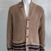 2024 Autumn Men's Casual Solid Color Half-High Collar Button Sweater