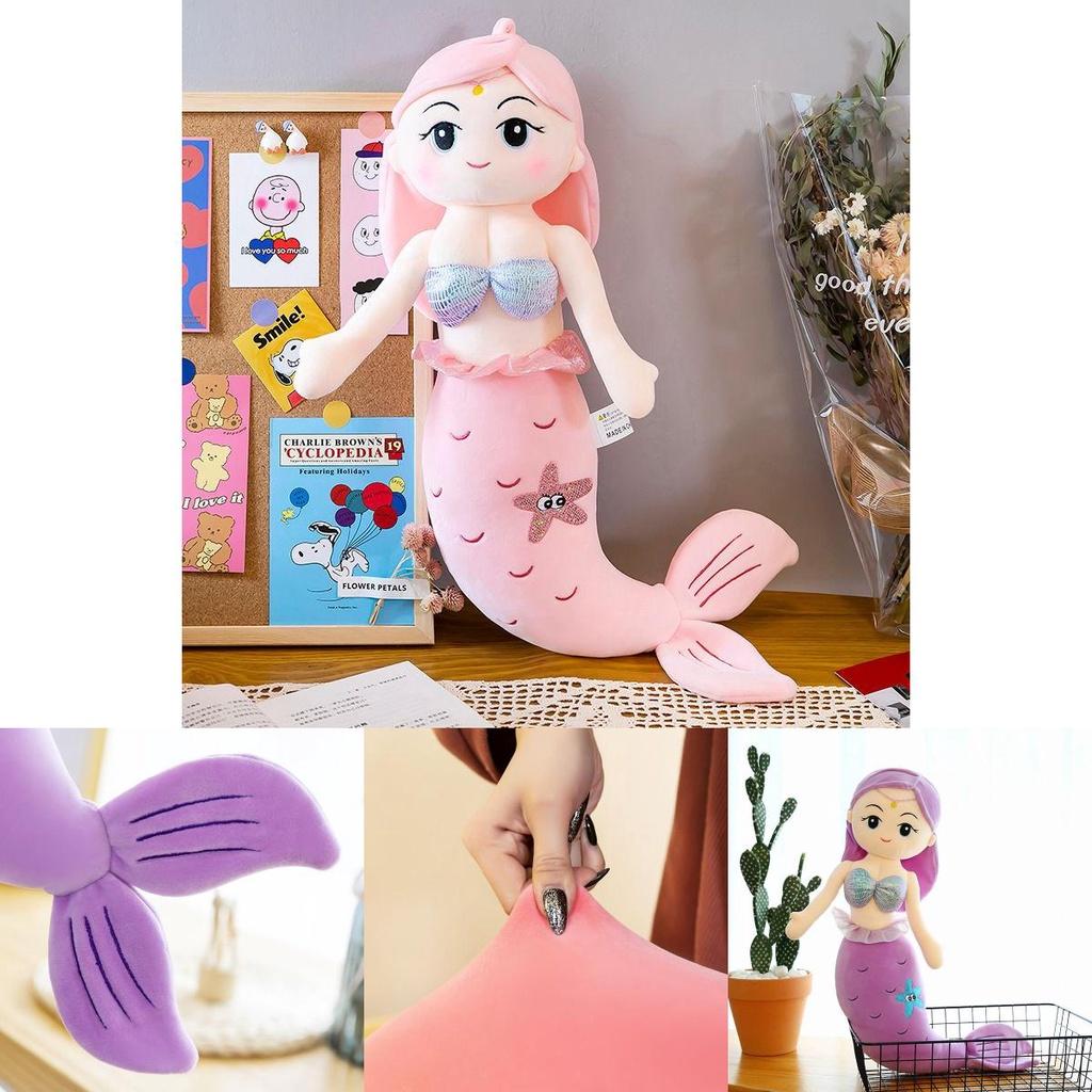 Adorable Mermaid Stuffed Plush Doll Soft Toy Perfect For Girls Birthday Gifts