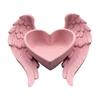 3D Printed Heart Storage Box Angel Wing Jewelry Holder Trinkets Keys Dish Container Organizer Tray Home Office Desktop Decoration Ornament