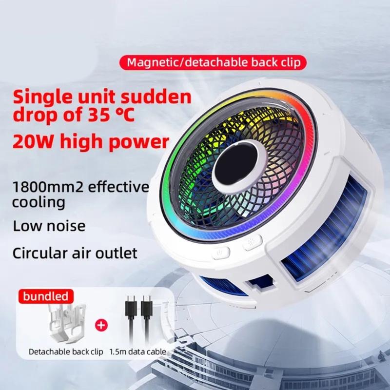 Phone Coolers, Cellphone Radiator with Semiconductor Cooling Chip for Live Streaming, Outdoor Vlog, Mobile Gamings