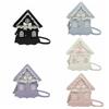 Bow Shoulder Bag Lace Crossbody Purse Cute Mini Box Handbag  Party