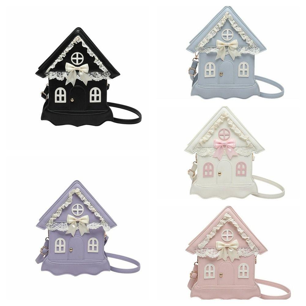 Bow Shoulder Bag Lace Crossbody Purse Cute Mini Box Handbag  Party