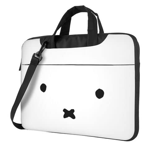 Miffy Computer Case, 13-inch (15.6-inch), Waterproof, Shock-Absorbent, Laptop Case, Sleeve, with Strap, Lightweight, PC Case (13-inch, White)