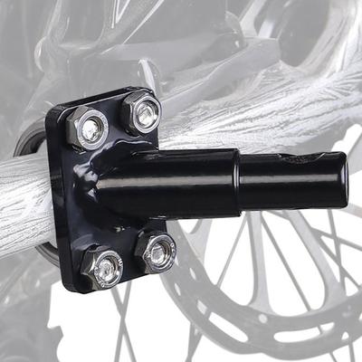 Durable Metal Bike Trailer Coupler With Buckle Practical Bicycle Attachment Hitch Angled Elbow Towing Head Mounting Adapter