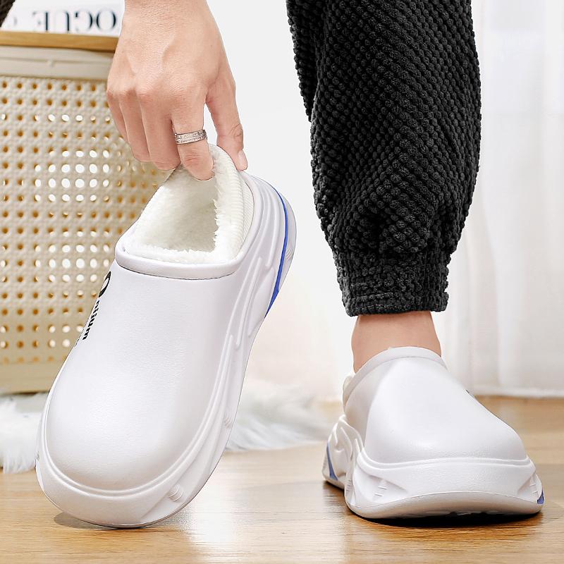 Zimní pánské teplé pantofle Bavlněné pantofle Zateplené paty Venkovní Vnitřní Teplé boty Pánské Domácí Ložnicové Plyšové Teplé pantofle 38-45