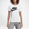 Nike Logo Print Casual Sport Breathable T-Shirt Women Tops White 829748-100