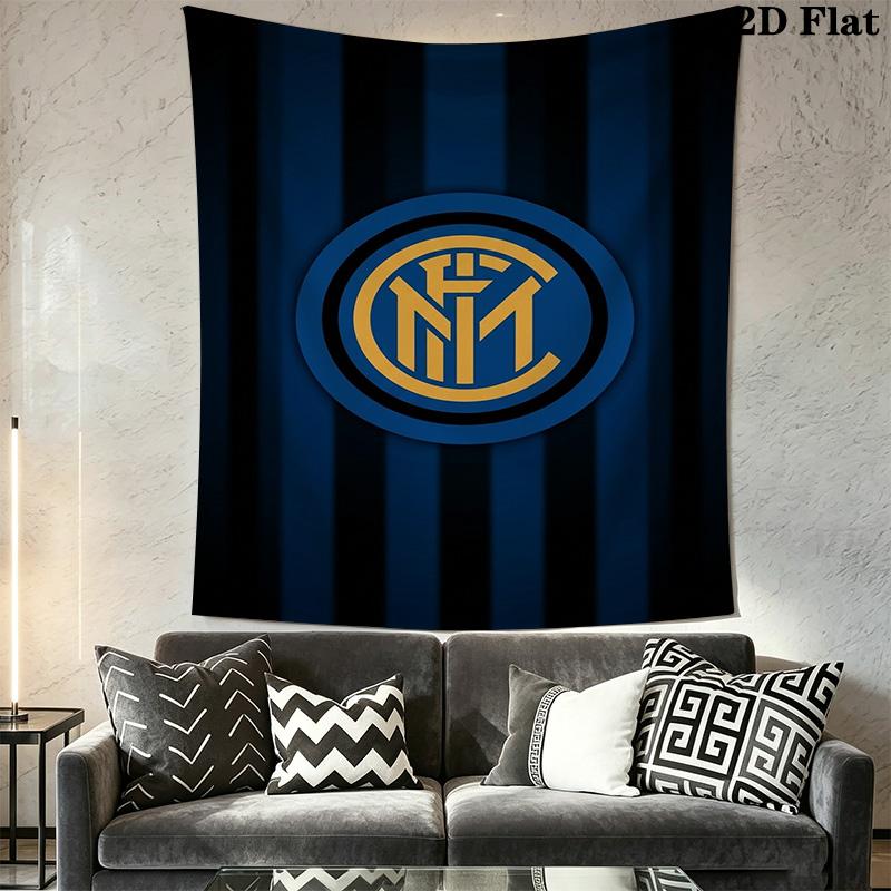 Inter Milan Iconic Crest Design Bedding 1 Duvet Cover 2 Pillowcase Without Core Christmas Birthday Gift Bedding Set