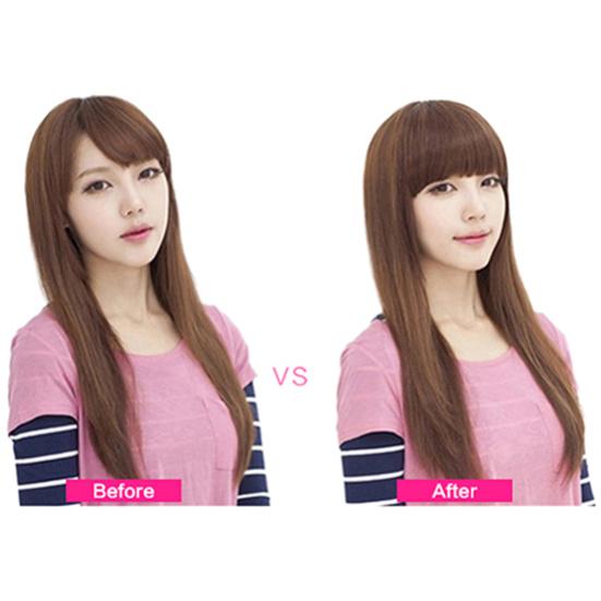 Pretty Girl's Clip On/in Neat Bangs Bob Style Straight Fake Fringe Hairpiece