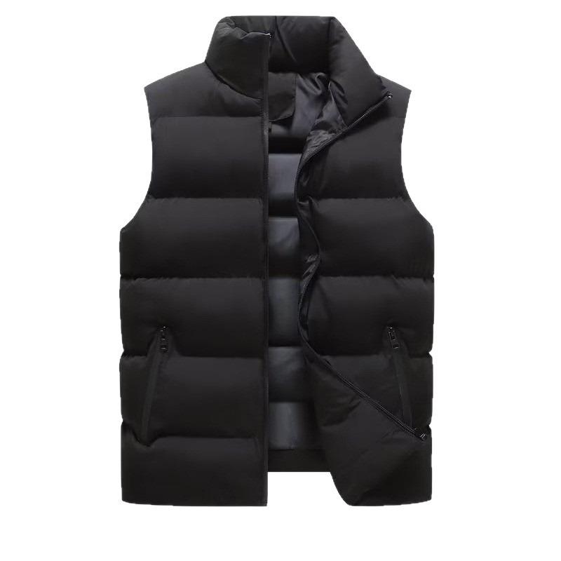 Spring and Autumn Fleece Thickened Men's Vest Versatile Loose Casual Warm Jacket Simple Men's Vest