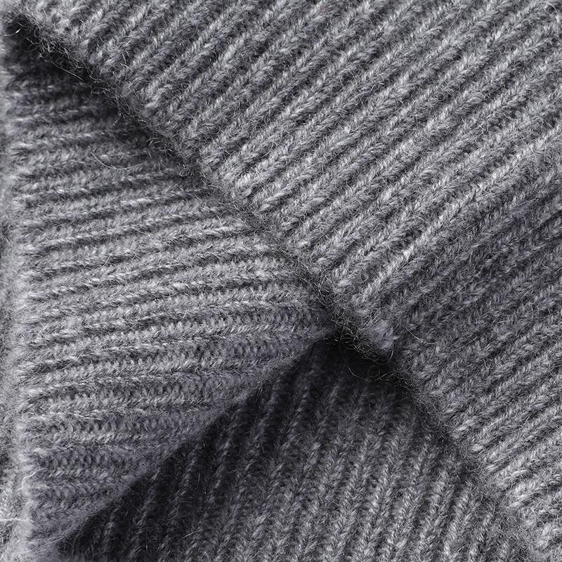 Hengyuanxiang Men's Thickened 100% Pure Cashmere Round Neck Sweater