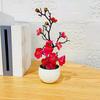Small Simulation Flower Tree Faux Flower Plant in Pot Desk Simulation Plant Perfectly for Tabletop Office Decoration