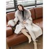 Mink Coat New Fur Celebrity Coat Fox Fur Collar Long Imitation Leather Mink Coat