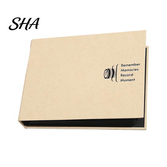 Anti-fouling Photo Album Scrapbook, Horizontal Loose-Leaf with Waterproof Thickened Film Pages, Memory Keeping Book Flat-Lay Design Refillable