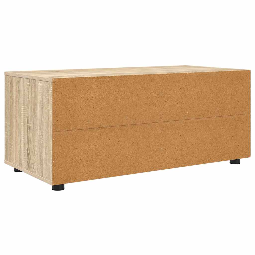 TV Stand in Sonoma Oak Finish 100 x 48 x 43 cm Engineered Wood