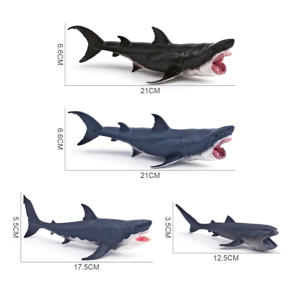 Marine Animal Pvc Model For Kids Educational Toy Shark With Large Mouth And Seaworld Theme