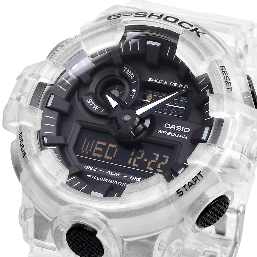 Casio G-SHOCK Skeleton Series Watch, GA-700SKE-7A, Clear, Men's, International Model [Parallel Import]