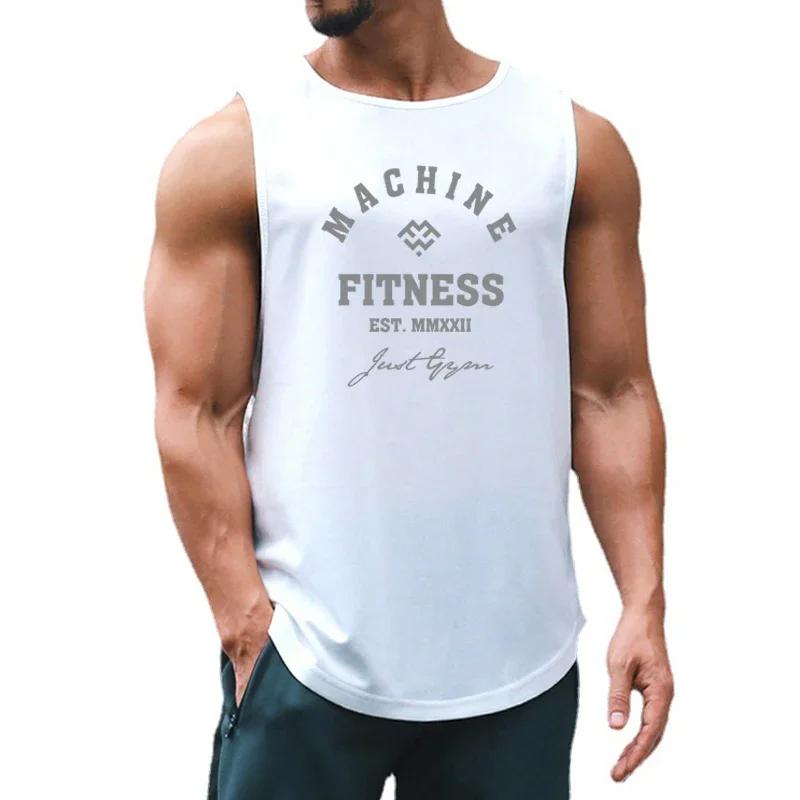 Muscleguys Training Exercise Sleeveless T-shirts Men Running Vests Gym Clothing Mesh Sports Tank Tops Bodybuilding Fitness Stringer Tanktop