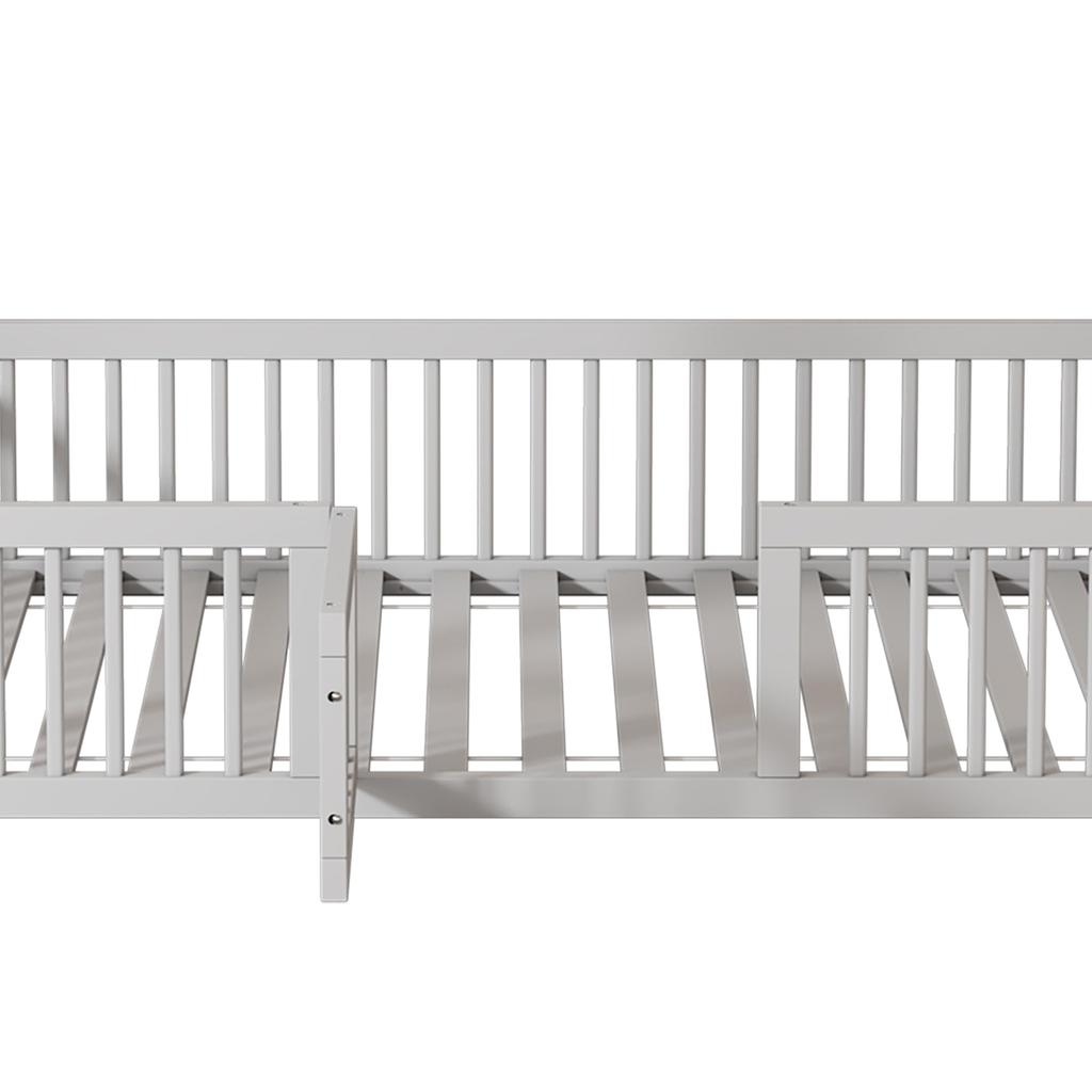 Children's Bed 90x200 Solid Wood House Shape Double Bed, Sturdy, Suitable for Single Bed, Babies Children Adolescents, Without Mattress