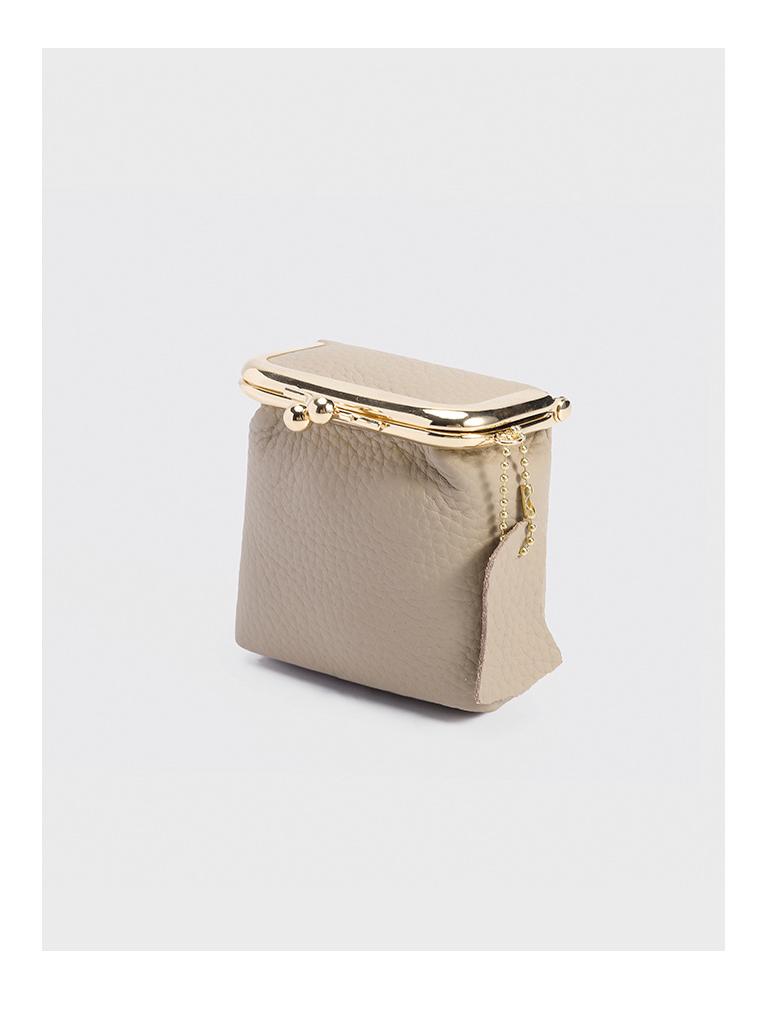 Genuine Leather Mini Lychee Grain Coin Purse: European & American Fashion Lipstick & Coin Storage Pouch