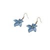 Gentle Haze Blue Flower Earrings Korean Fresh And Sweet Ear Hooks Niche Design Sense Daily Versatile Earrings