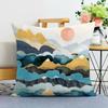 Simple Mountain Print Decorative Pillowcase Bedroom Living Room Square Cushion Pillowcase