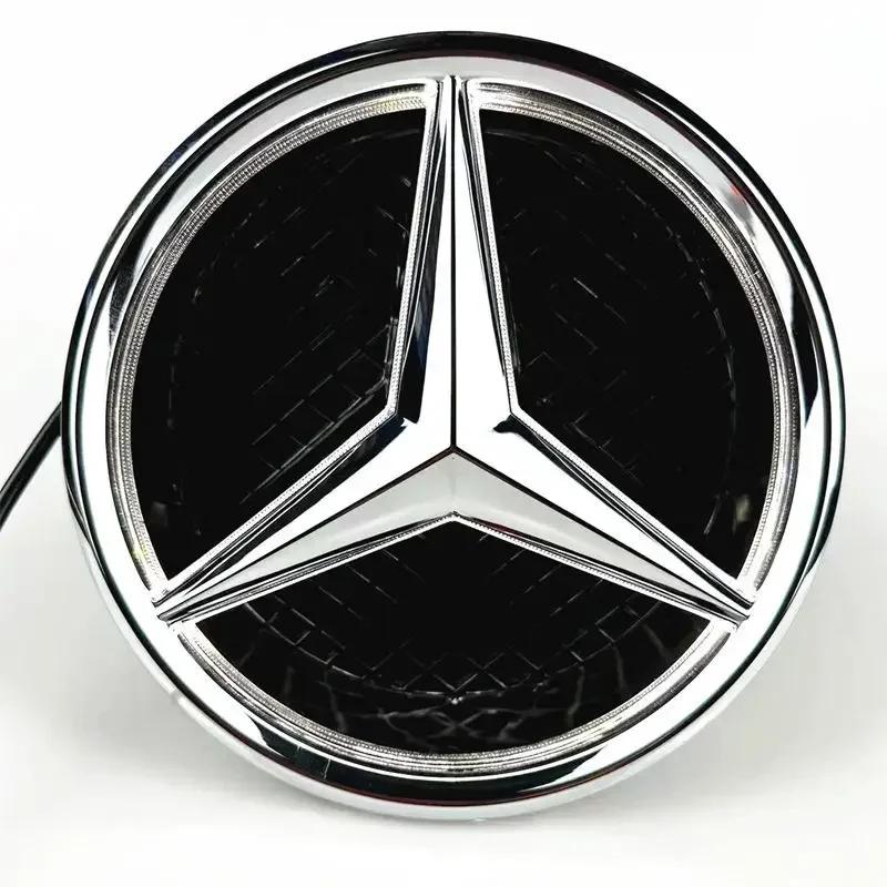 

C200 E200 For Mercedes Benz Car Front Grilled Star Emblem LED Illuminated Logo White Blue Red Light for Mercedes Benz W205 C E Glowing white