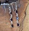 Solid 925 Sterling Silver Garnet Gemstone Handmade Birthstone Earrings Gift For Her