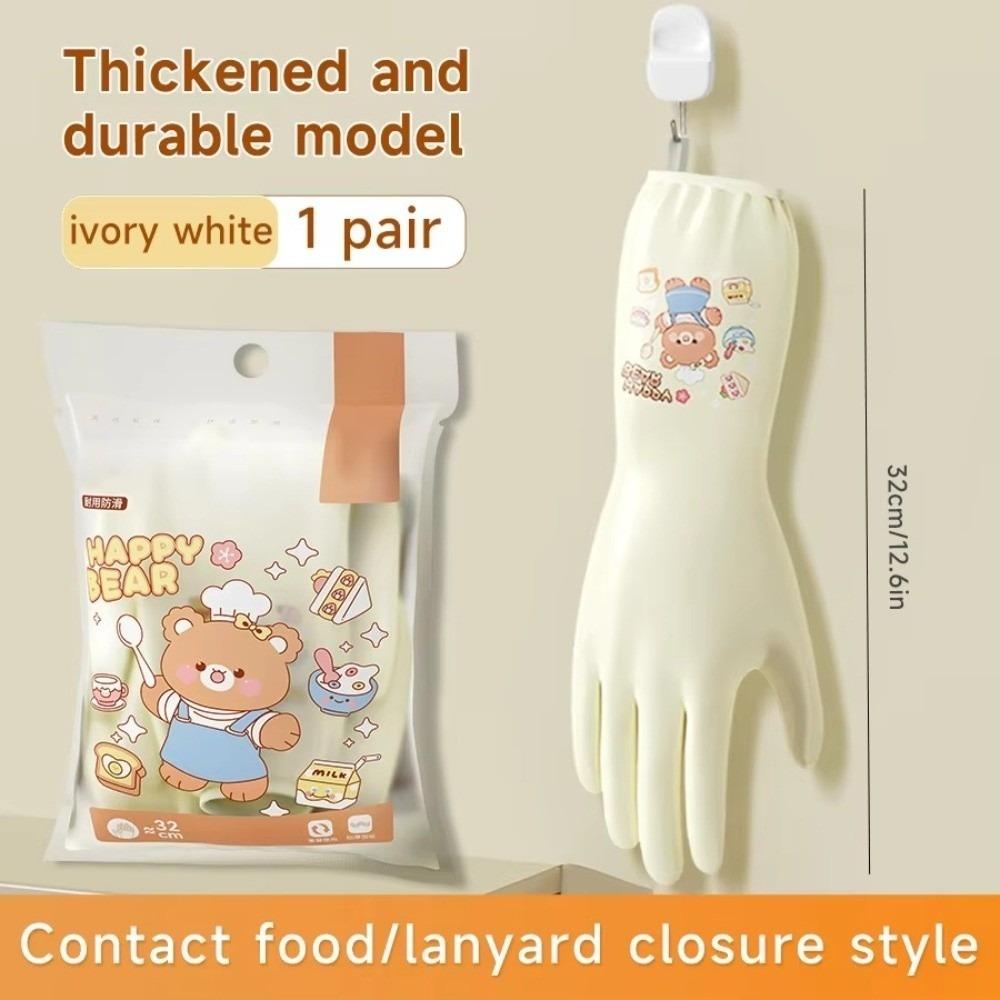 Reusable Household Cleaning Gloves Waterproof Non-Slip Kitchen Gloves Cartoon Wear Resistant Kitchen Dishwashing Gloves Kitchen