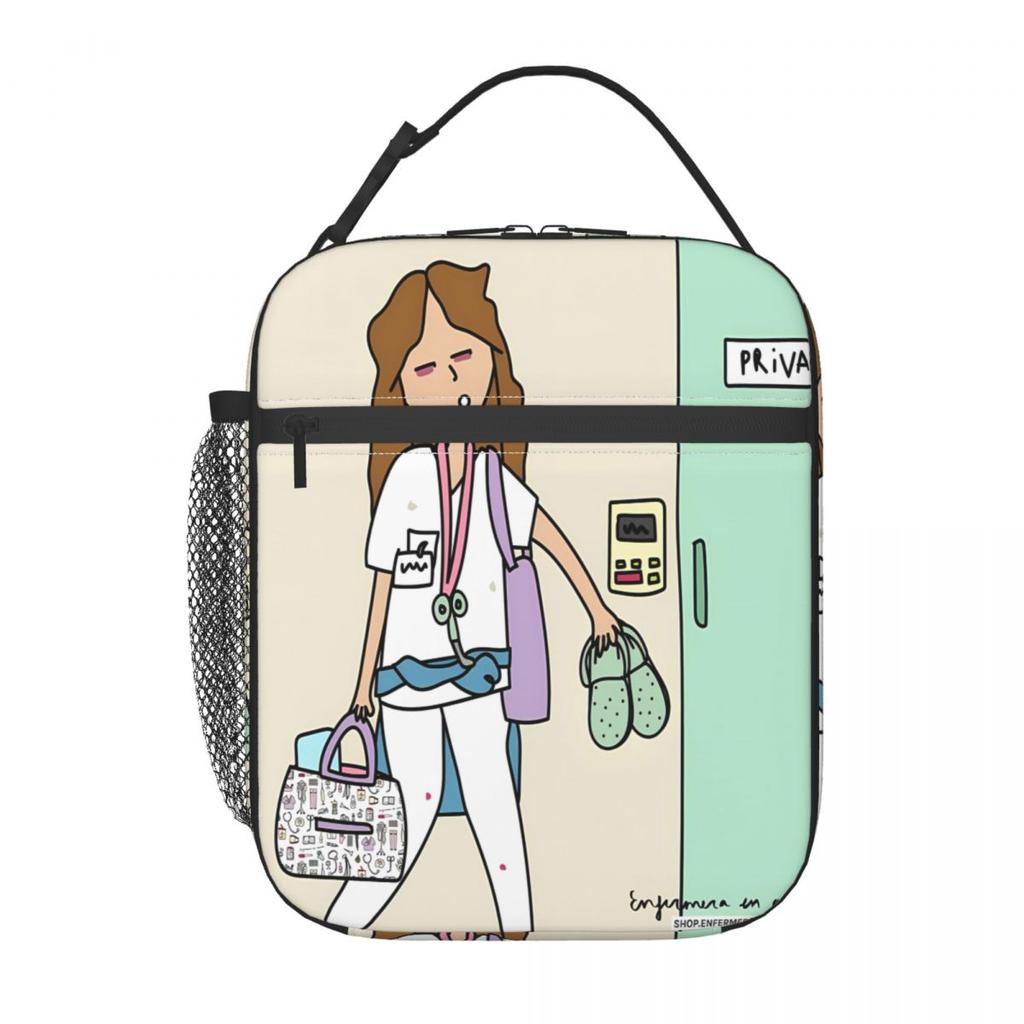 Comfort Doctor Nurse Lunch Bag Enfermera En Apuros Cute Lunch Box For Unisex Work Portable Insulated Cooler Bag Tote Food Bags
