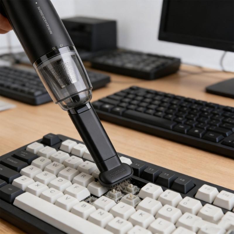 Portable Mini Handheld Vacuum Cleaner Cordless Design High Power Suction Two Modes for Vehicle Efficient Dust Removal